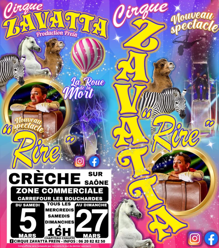 Le grand cirque Zavatta production Prein à Crèches sur Saône